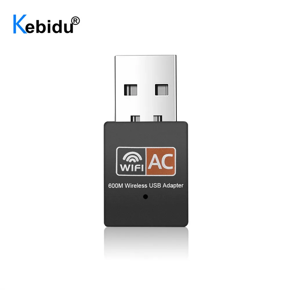 USB Wi-Fi адаптер Kebidumei 2,4 ГГц + 5 ГГц, Двухдиапазонный 600 Мбит/с, Wi-Fi приемник, сетевая карта для Windows XP/Vista/7/8/8.1/10 Mac