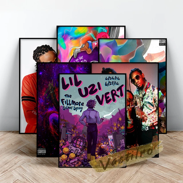 Lil Uzi Vert Album Cover Poster, Uzi Vert Rapper Portrait Prints Art, Hip  Hop Rap Singer Wall Stickers, Music Star Wall Painting - AliExpress