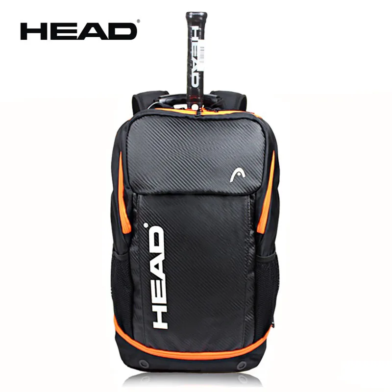 

Orange Original HEAD Tennis Backpack 1-2 Pack Large Capacity Tennis Squash Rackets Bag Men Women Tennis Sports Padel Raquete Bag