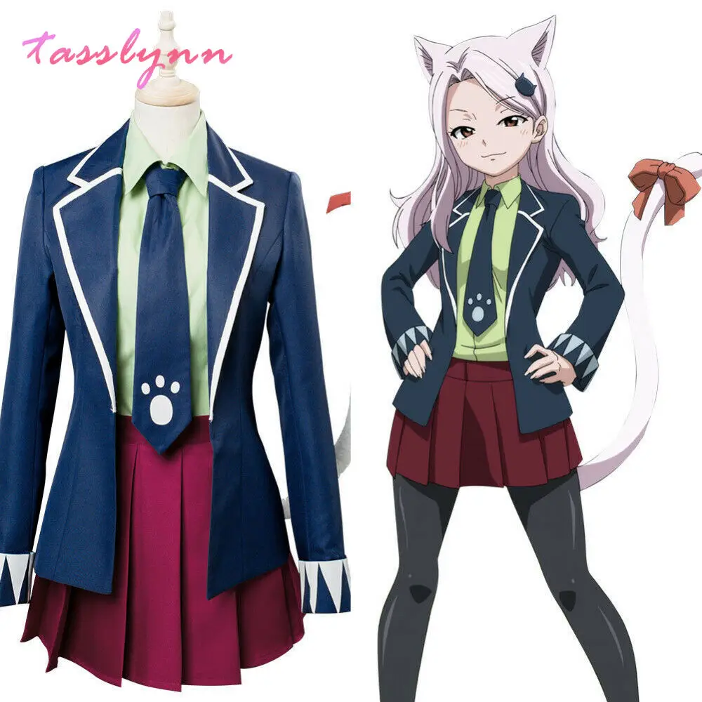 

Fairy Tail Final Season Carla Human Form Cosplay Costume Suit Uniform Jacket Top Halloween Carnival Costumes For Women Girls