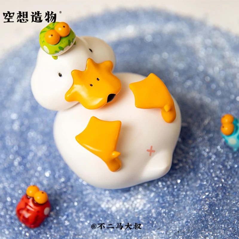 PVC Figurine Model Cute Frog and Duck Mini Animal Lucky Pet Toy Garage Kit Gift Collection Decoration