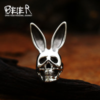 Beier Retro Men's Ring Fashion Metal Rabbit Skeleton Gothic ring  Simple Style Men/Women Accessories Party Jewelry BR8-758
