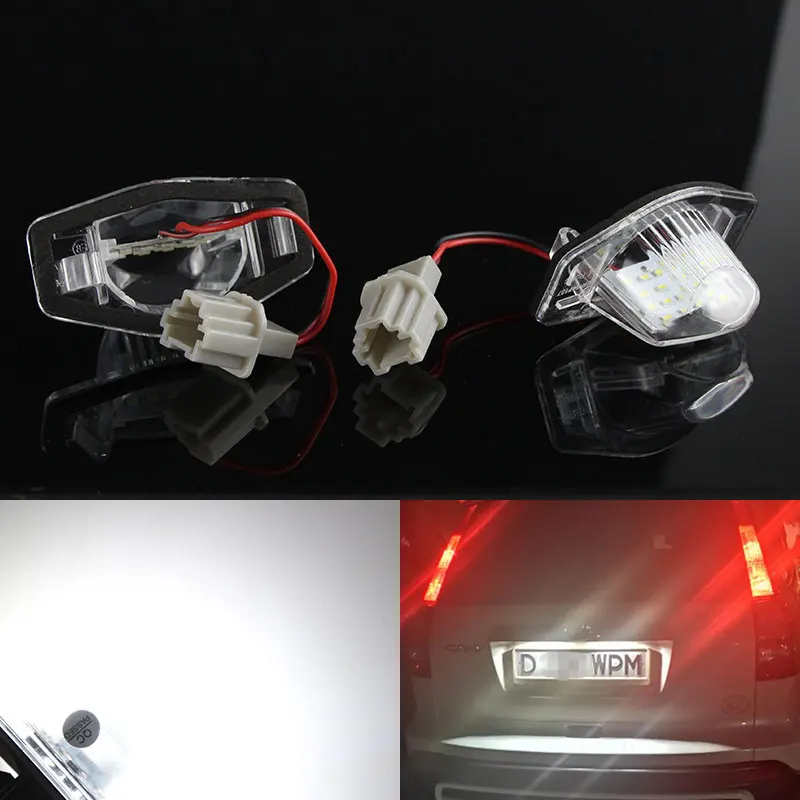 2pcs Error Free Led License Plate Light Lamp For Honda Crv Fit Jazz Crosstour Odyssey 2008-2014,HR-V 1999-2006,Stream 2001-2005