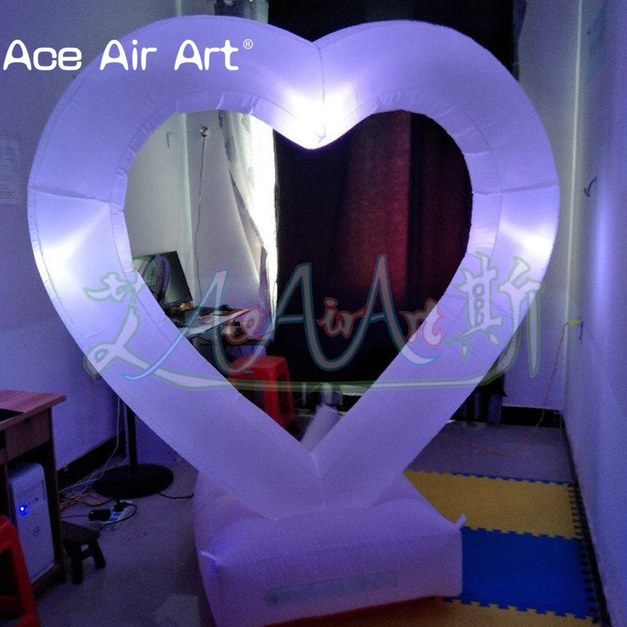 Costom Inflatable Heart With Lights Valentine's Day Gift For Outdoor Party Decoration Made In China