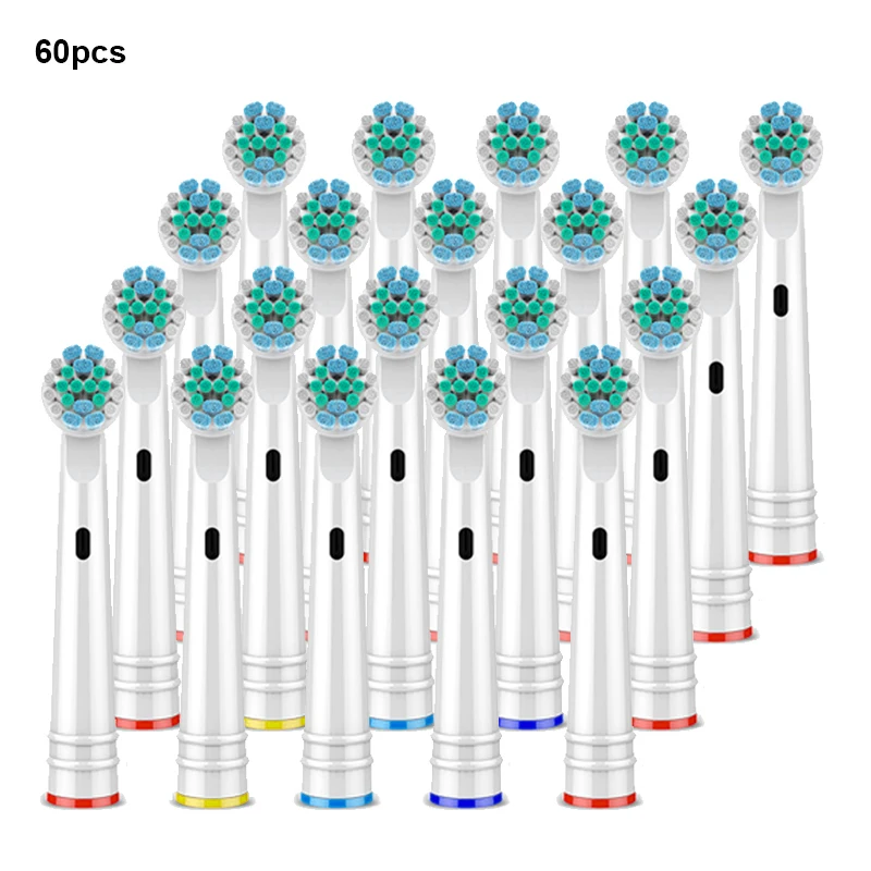 

60pcs Oral B Electric Toothbrush Replacement Brush Heads Brush Heads Extra Soft Bristles OC18 D8011 D9525 D9511 D20 D25 D30