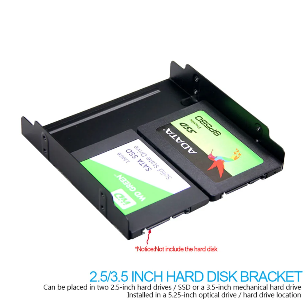 

1PCS 2.5/3.5 inch Hard Disk Bracket HDD SSD to 5.25 inch Floppy-Drive SSD Hard Drive Bracket Metal Converter Adapter Caddy