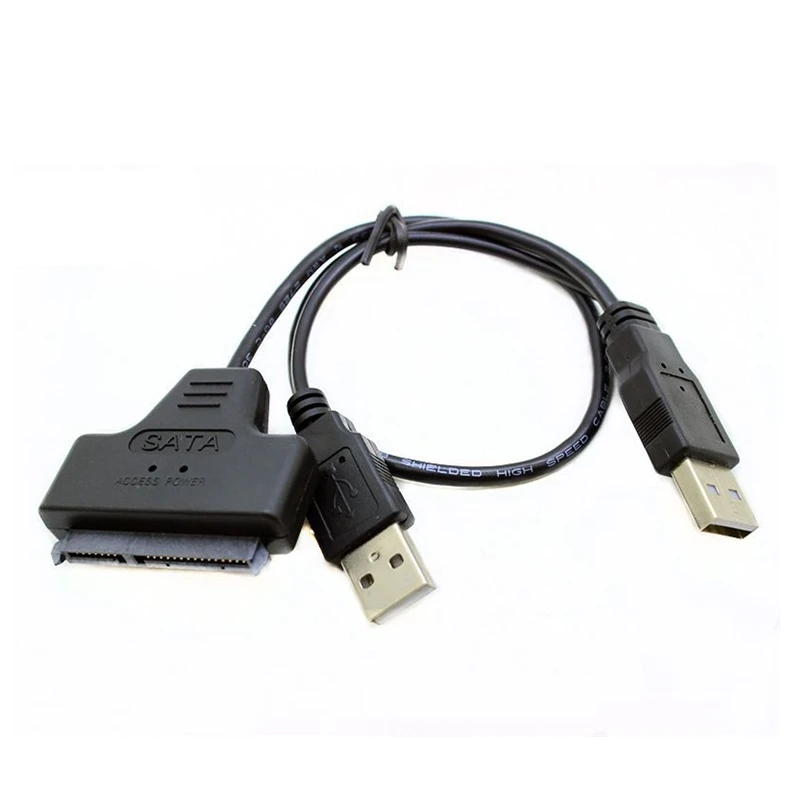 

USB 2.0 to 7+15 22Pin SATA 3.0 Cable Adapter Converter for 2.5 Inch Hard Disk Drive HDD SSD with USB2.0 Power Cable