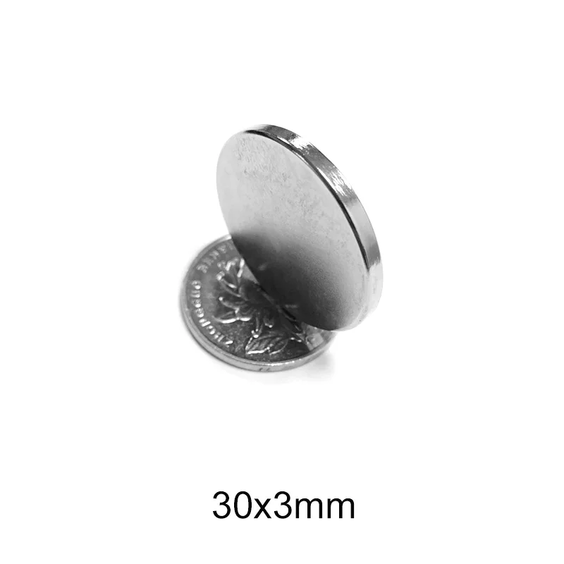 50Pcs 30x3 Neodymium Magnet 30mm x 3mm N35 NdFeB Round Super Powerful Strong Permanent Magnetic imanes Disc magnet 30*3 mm