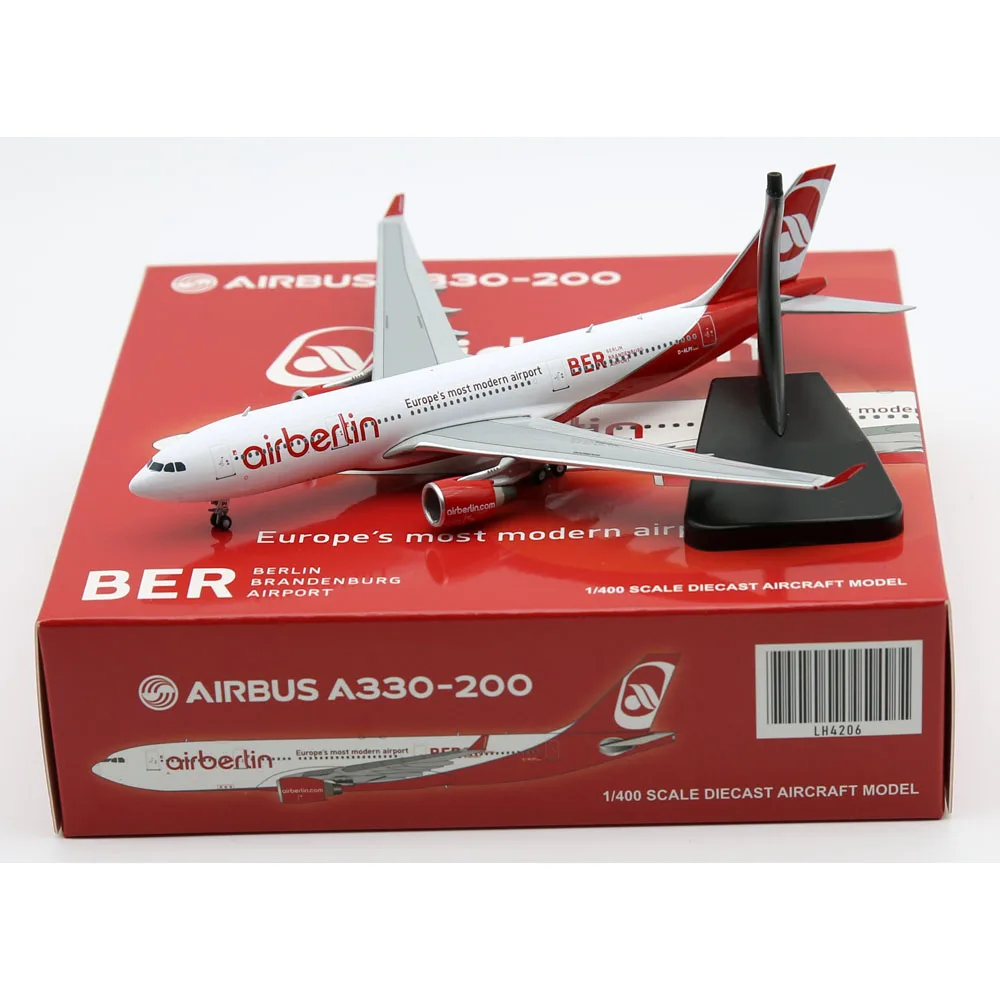 

1:400 Alloy Collectible Plane Gift JC Wings LH4206 Air Berlin Airbus A330-200 Diecast Aircraft Jet Model D-ALPI With Stand