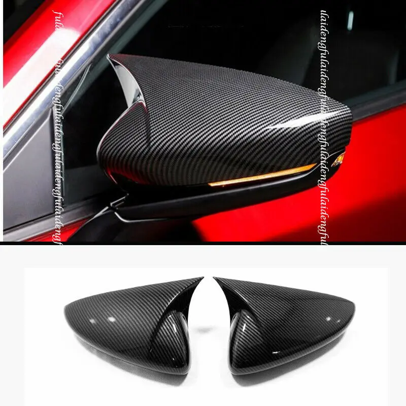 

Fit For Mazda CX-30 2019-2021 New ABS Carbon Fiber Look Ox horn Car Rearview Side Mirror Cover Trim Moulding Car Accessories 2P