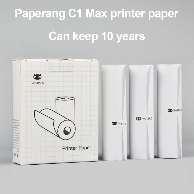 Paperang C1 Max Printer Thermal Paper 112mm Self-adhesive Sticker Student Homework School Office Planner Journals Printing Paper