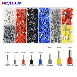 1200PCS Wire Ferrules, Insulated Crimp Pin Terminal Kit for Electrical Projects, AWG 24-7, 8 Sizes,Ferrule Crimping Kit