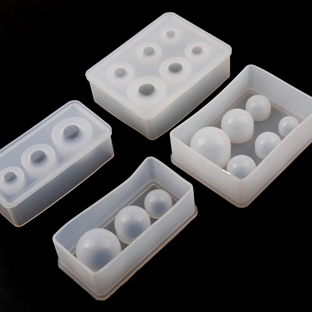 SNASAN Silicone Mold Ball Beads 9mm-25mm Epoxy Resin Silicone Mould DIY Handmade Craft Charms Jewelry Making Tool