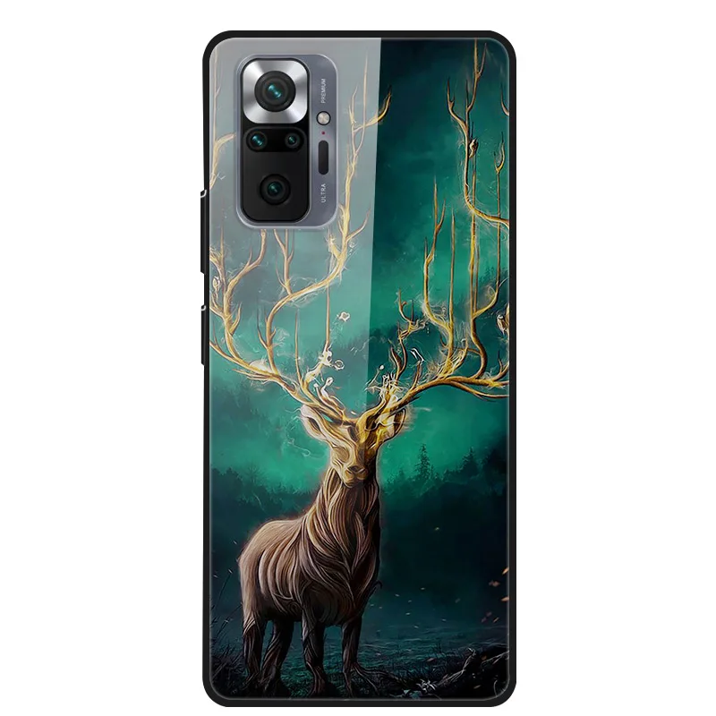 For Redmi Note 10 Pro Case Tempered Glass Fashion Cool Back Cover for Xiaomi Redmi Note 10s Phone Cases Note10 5G Luxury Fundas