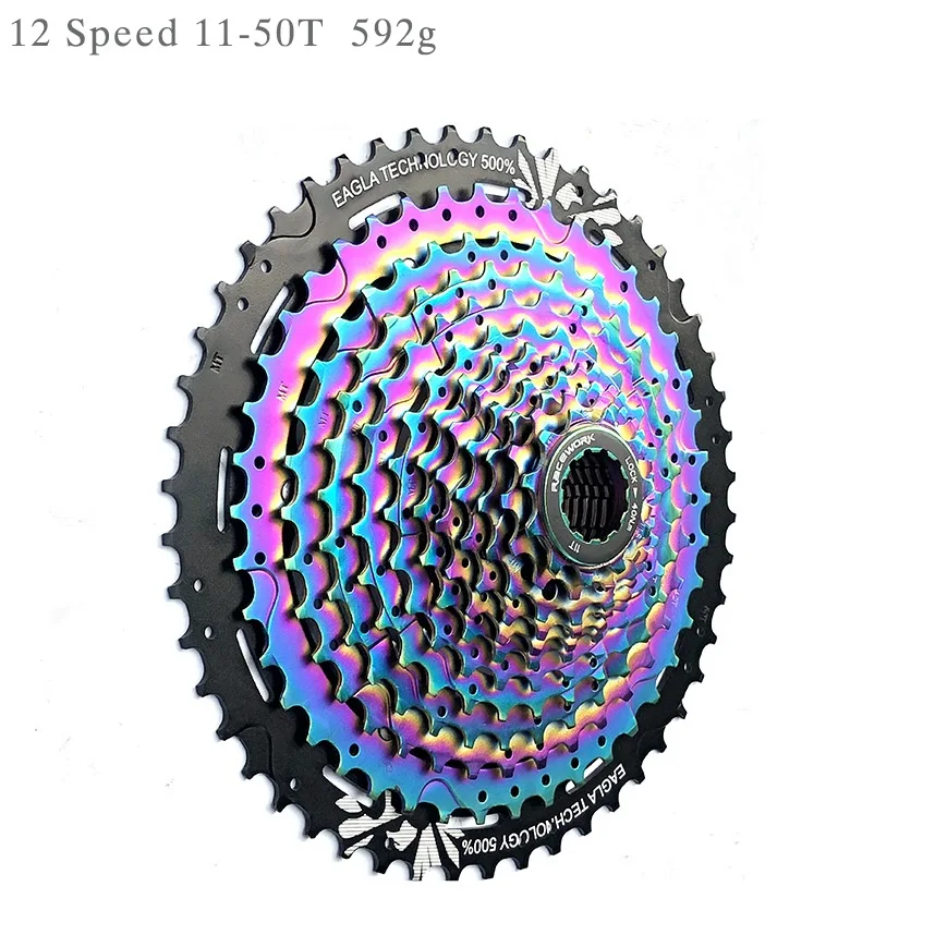 

Colorful MTB 12 Speed Cassette 11-50T Rainbow Cassette 12s Cassette Mountain Bike Flywheel Sprocket For Shimano Sram