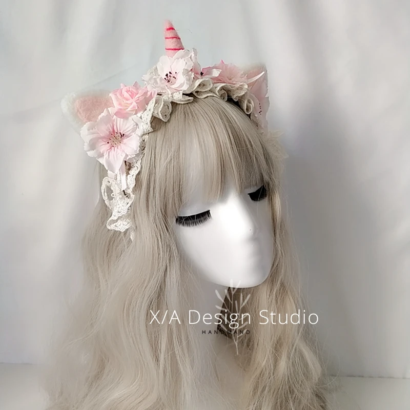 Pince latérale lolita douce de collection, accessoires pour cheveux, princesse japonaise, lolita kawaii, épingle à cheveux gothique loli cosplay