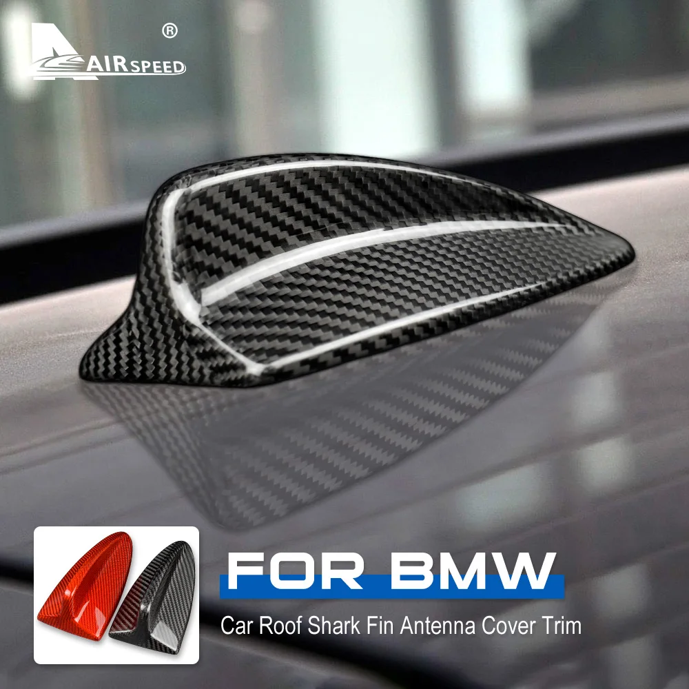 

AIRSPEED for BMW E91 335i 320d 330i 320i 325i 325d 33d X1 E84 Accessories Real Carbon Fiber Car Shark Fin Antenna Cover Trim
