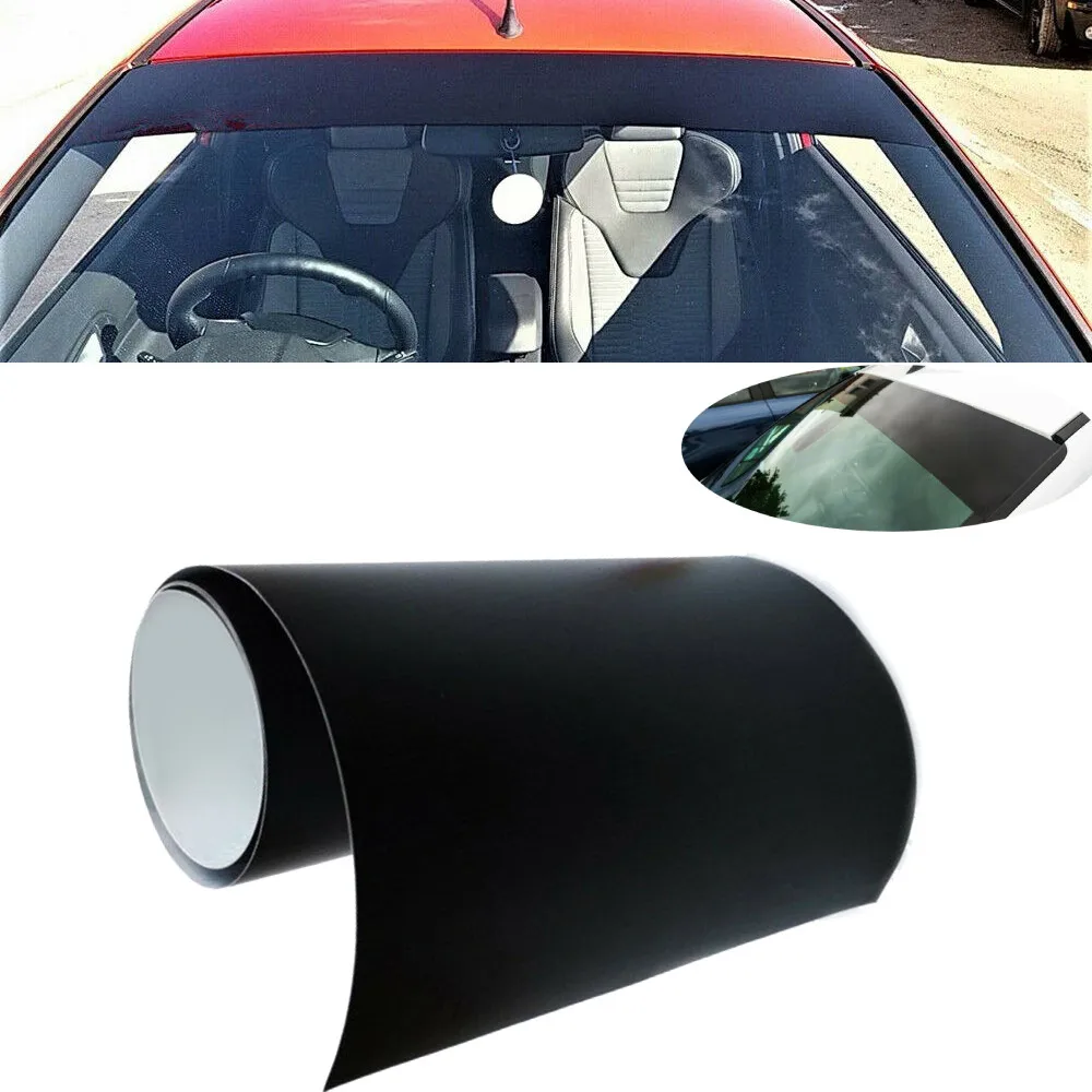 Auto Glanz Schwarz Sonne Streifen 140X20CM Universal Auto Van Windschutz Sunstrip Auto Aufkleber Windschutz Sonne Streifen