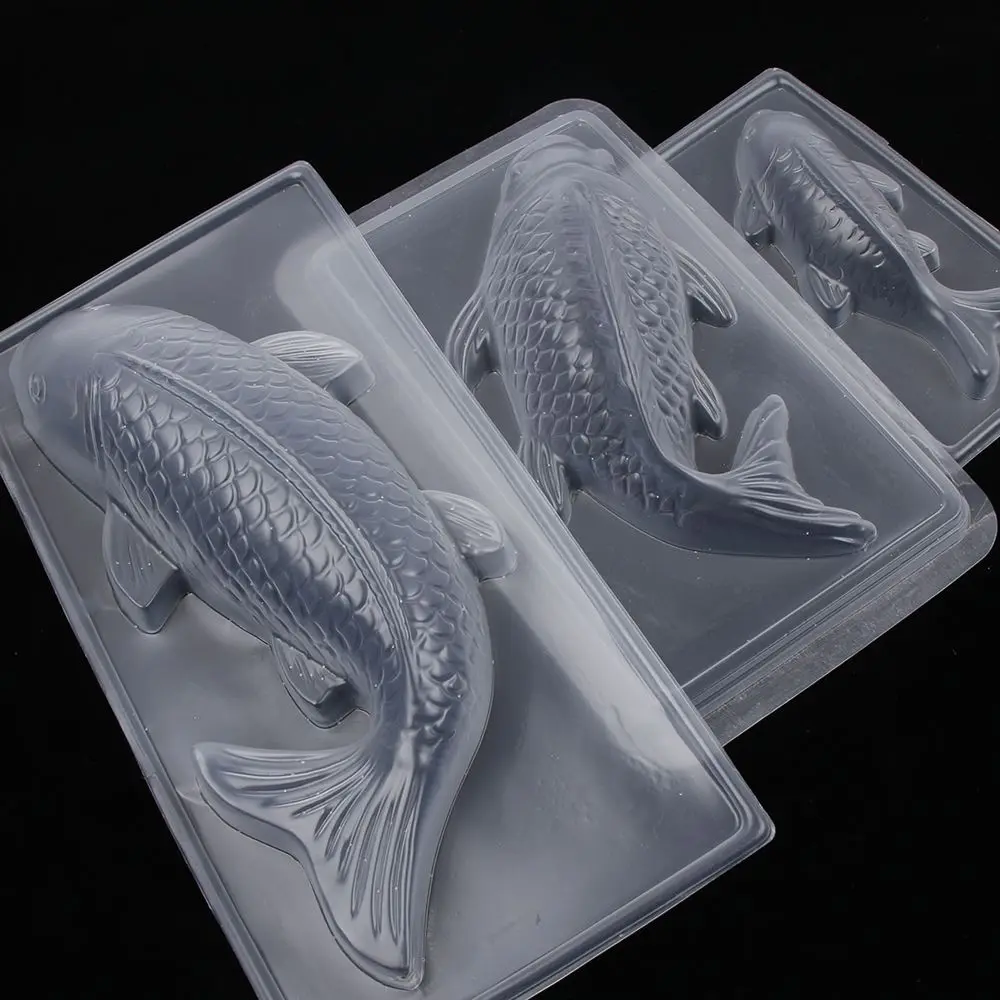 Fish Plastic 3D Cake Chocolate Mould Jelly Handmade Sugarcraft Mold Baking Tool Mousse Fondant Ice Cube Candle Mould