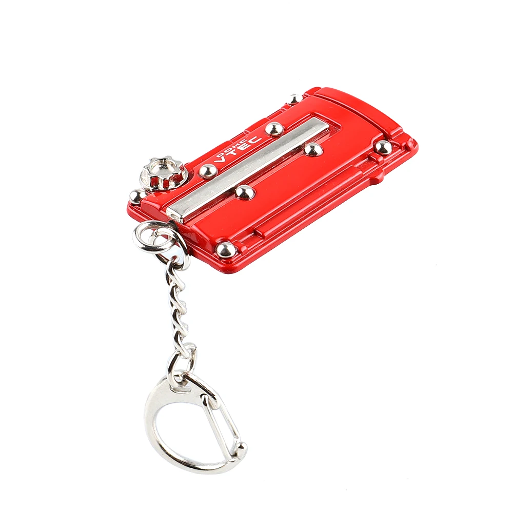 Metal Key Chain Car JDM Turbo Key Ring Vtec DOHC B16 Series Engine Valve Cover For Honda Civic EG EK