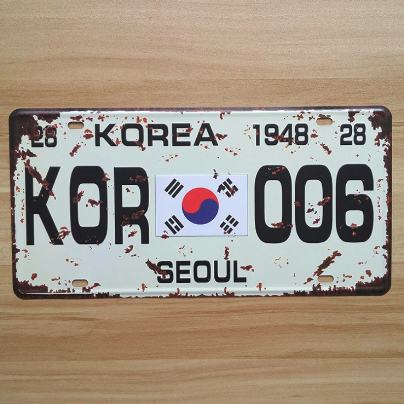 SYF-A128  Retro license Car plates  