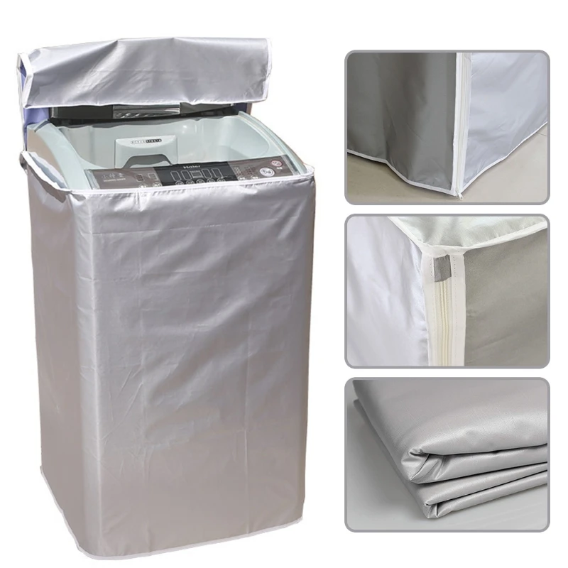 Sunscreen Dust Proof Cover Washing Machine Cover Waterproof Case Washing Machine Protective Dust Front Load Wash Dryer S-XL