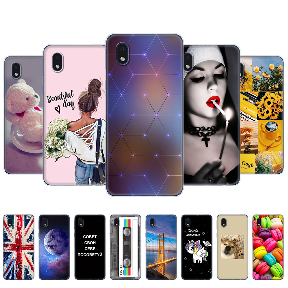 For Samsung Galaxy A01 core Case 5.45 inch Painting Silicon Soft TPU Back Phone Case Cover For Samsung A01 core SM-A013 Coque