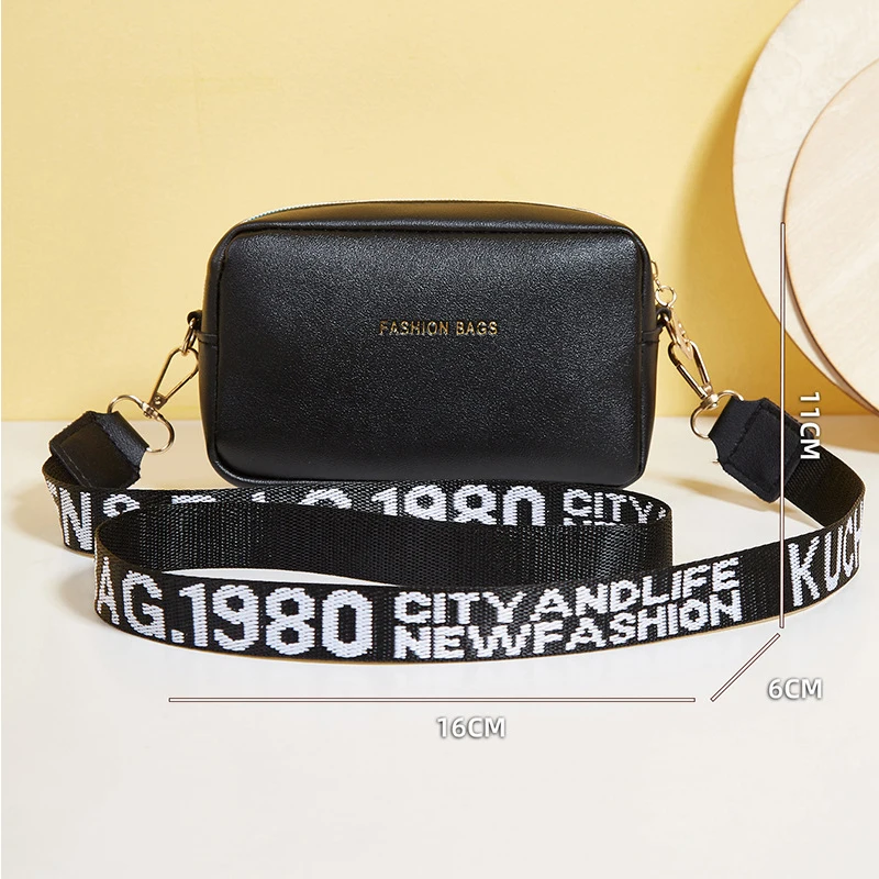 Frauen Handtasche und Geldbörse einfache Designer Mode lässig Umhängetasche breiten Riemen Umhängetasche weibliche kleine Telefon Umhängetasche – Detail 14