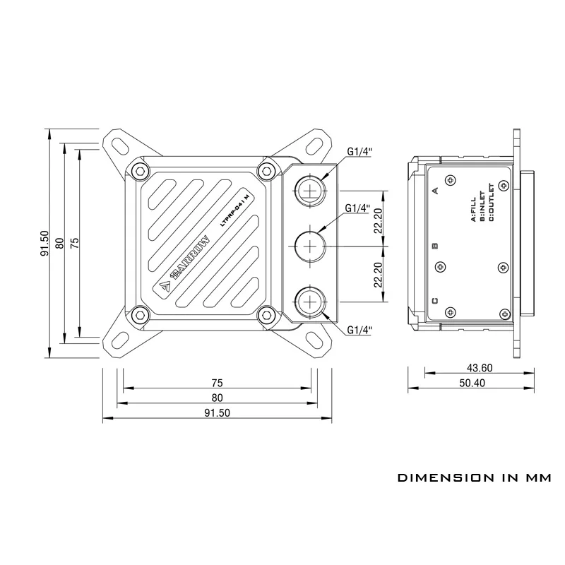 

Кулер для воды Barrow для Intel LGA1200,1700,115X,X99, блок процессора, комбинированный насос, резервуар для воды, резервуар для воды, комплект корпуса Mini A4, LTPRK-04I M