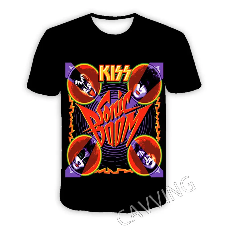 CAVVING 3D Printed   KISS Rock Band   Casual T-shirts  Hip Hop Tee Shirts Harajuku Styles Tops Clothing for Men/women  T02