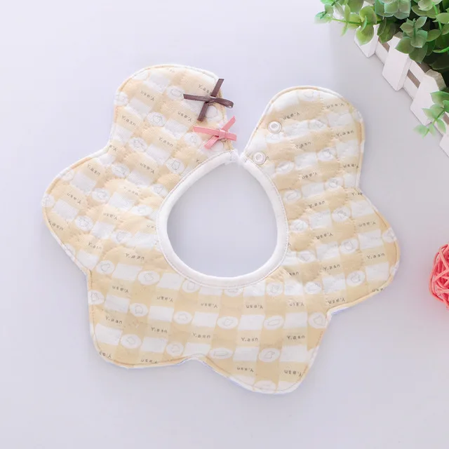 360  Rotating Cotton Baby Waterproof Bib Flower waterproof Saliva Towel Bib Eating Pocket