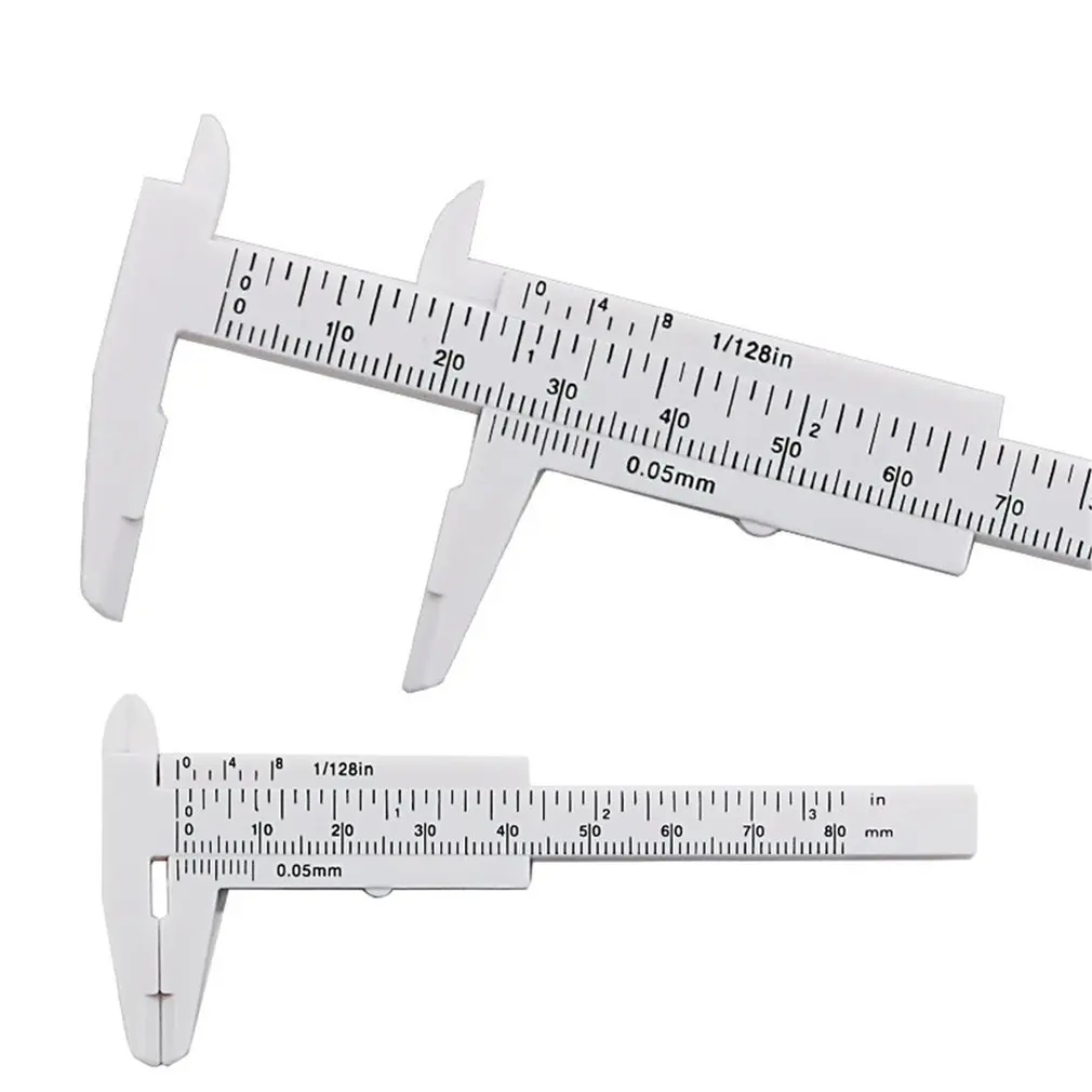 Mini Plastic Vernier Caliper Gauge Micrometer 80MM Mini Ruler Accurate Measurement Tools Standard Vernier Caliper