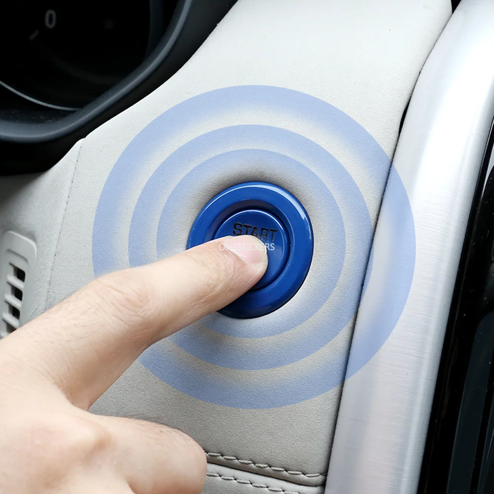 Car Engine Start Stop Button Ring Trim Cover For Land Rover Range Rover Evoque Velar RR Sport L494 Vogue L405 Discovery 5 Sport