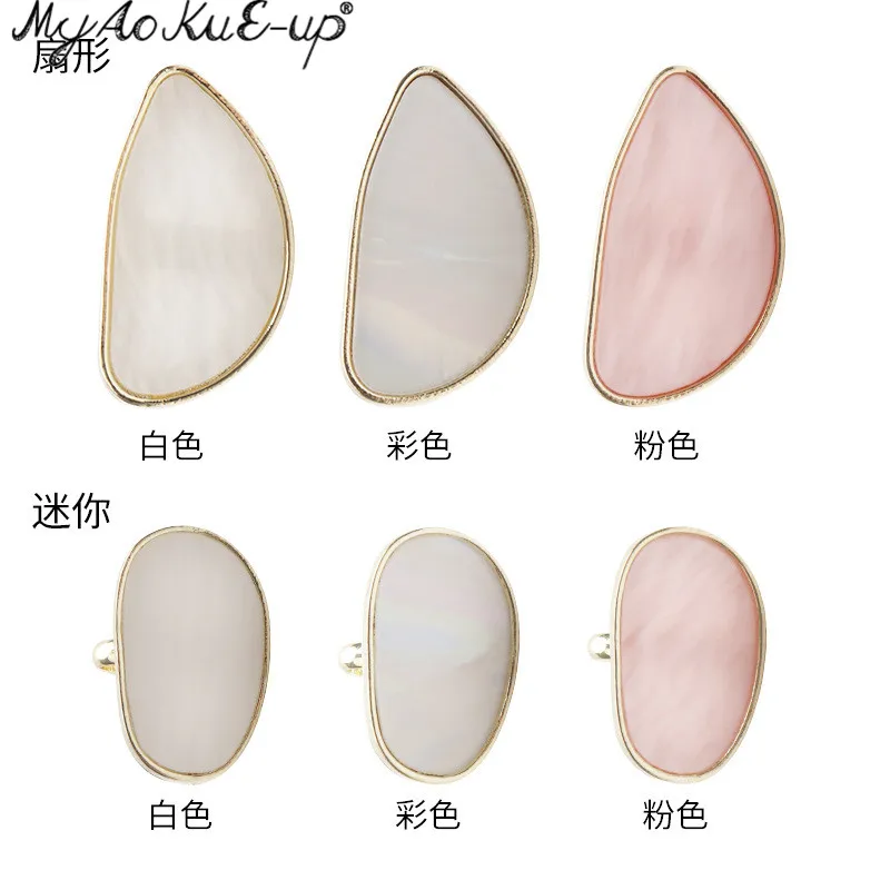 1 stücke Achat Harz Nail Art Palette Nagel Make-up Tablett Ring Nägel Lack Lagerung Veranstalter Palette Display steht Board Beauty Tools – Detail 1