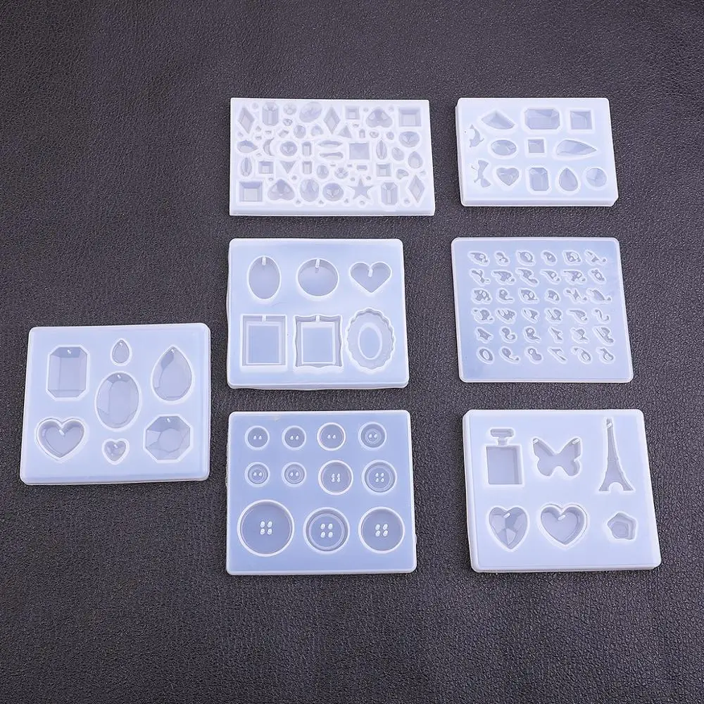 Transparent Silicone Mold Resin Heart Star Moon UV Epoxy Resin Mould For DIY Earring Pendant Craft Supplies Tools Jewelry Making