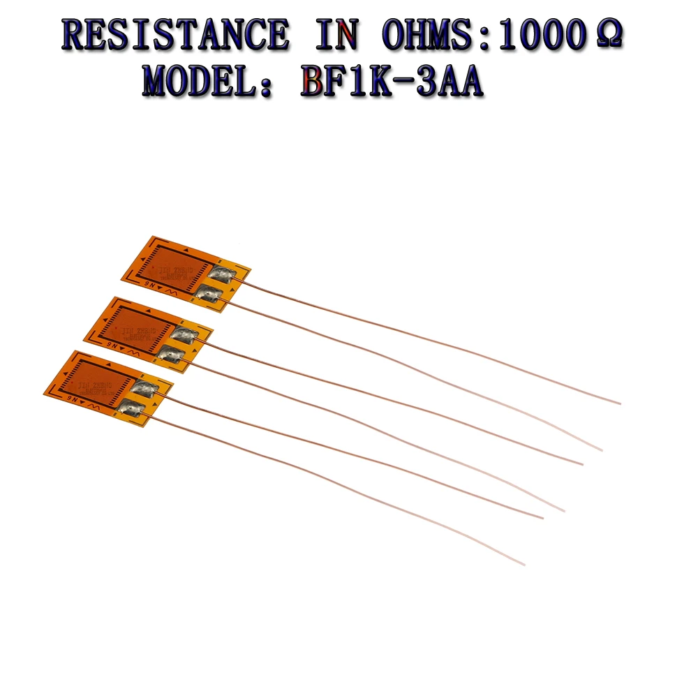 10pcs Precision Resistive Strain Gauge BF/BHF1K-3AA 1000 Ohm Strain Gauge the Pressure Sensor Load Cell Band Lead