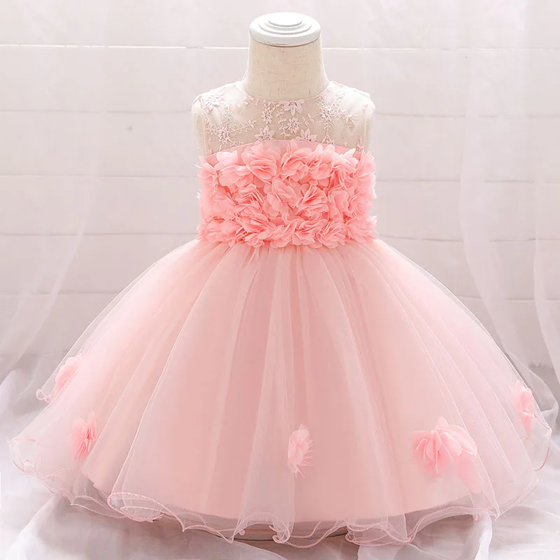 Baby Girl Clothes Vestidos Infantil For Girls Princess Lace Tutu Infant 3 6 months 1 Year Birthday Party Evening Newborn Dress