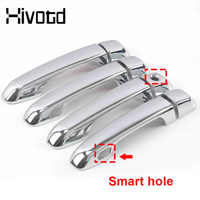 Hivotd Chrome Door Handle Cover Trim Exterior Parts Car Styling Decoration Accessories For Toyota Land Cruiser 200 2016 2020