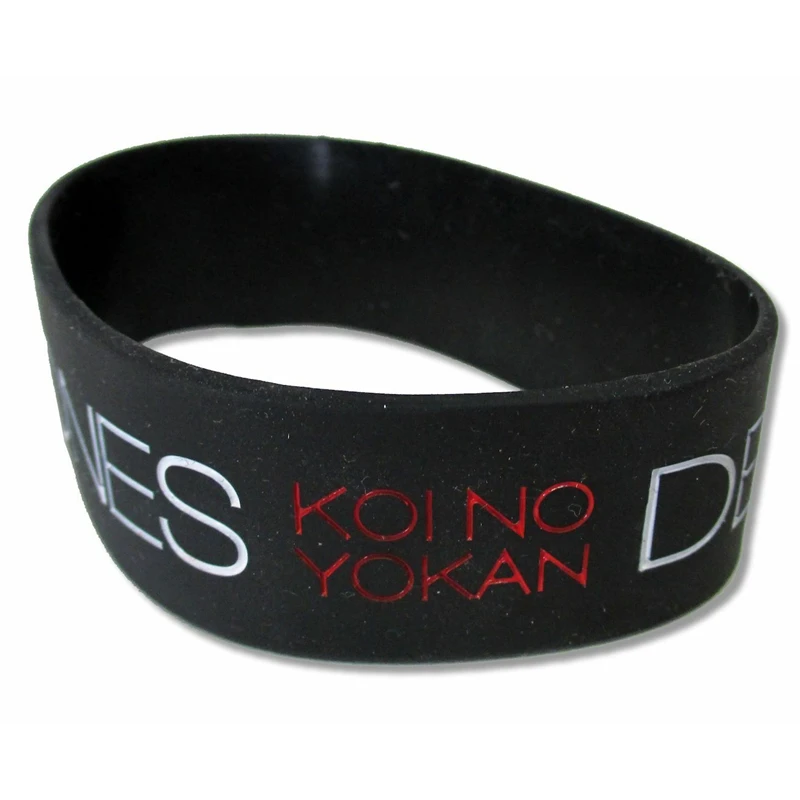 300pcs Deftones Koi No Yokan Black Wristbands Silicone Bracelets