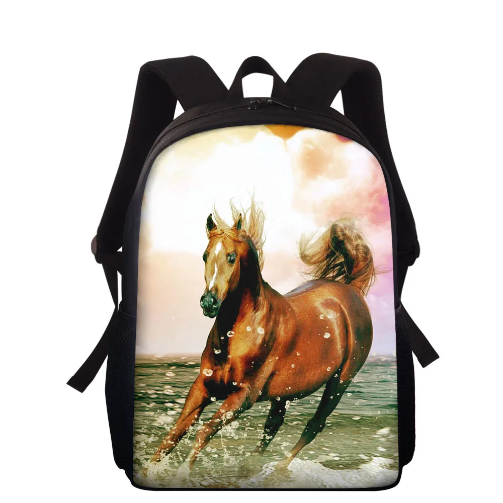 Custom Pattern Print You Want Animal horse Schoolbags Teenagers Girls Boys Student Travel School Book Bag Kids Mochila Backpack