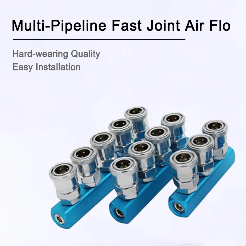 1pcs Pneumatic SML-2/3/4/5 four-way quick joint quick connector Multi-pipe C type gas line 1 out 9-8-7-6 gas path through