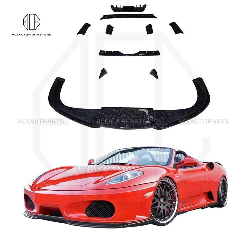 

Для Ferrari F430 Coupe / Spider Body Kit углеродное волокно передняя губа задняя диффузор боковые юбки спойлер в стиле хамэнн