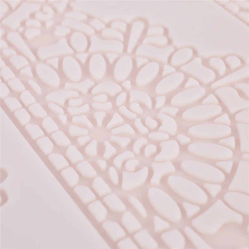 Aomily Beautiful Silicone Lace Flower Wedding Cake Flower Fondant Mold Lace Mousse Sugar craft Icing Mat Pad Pastry Baking Tool