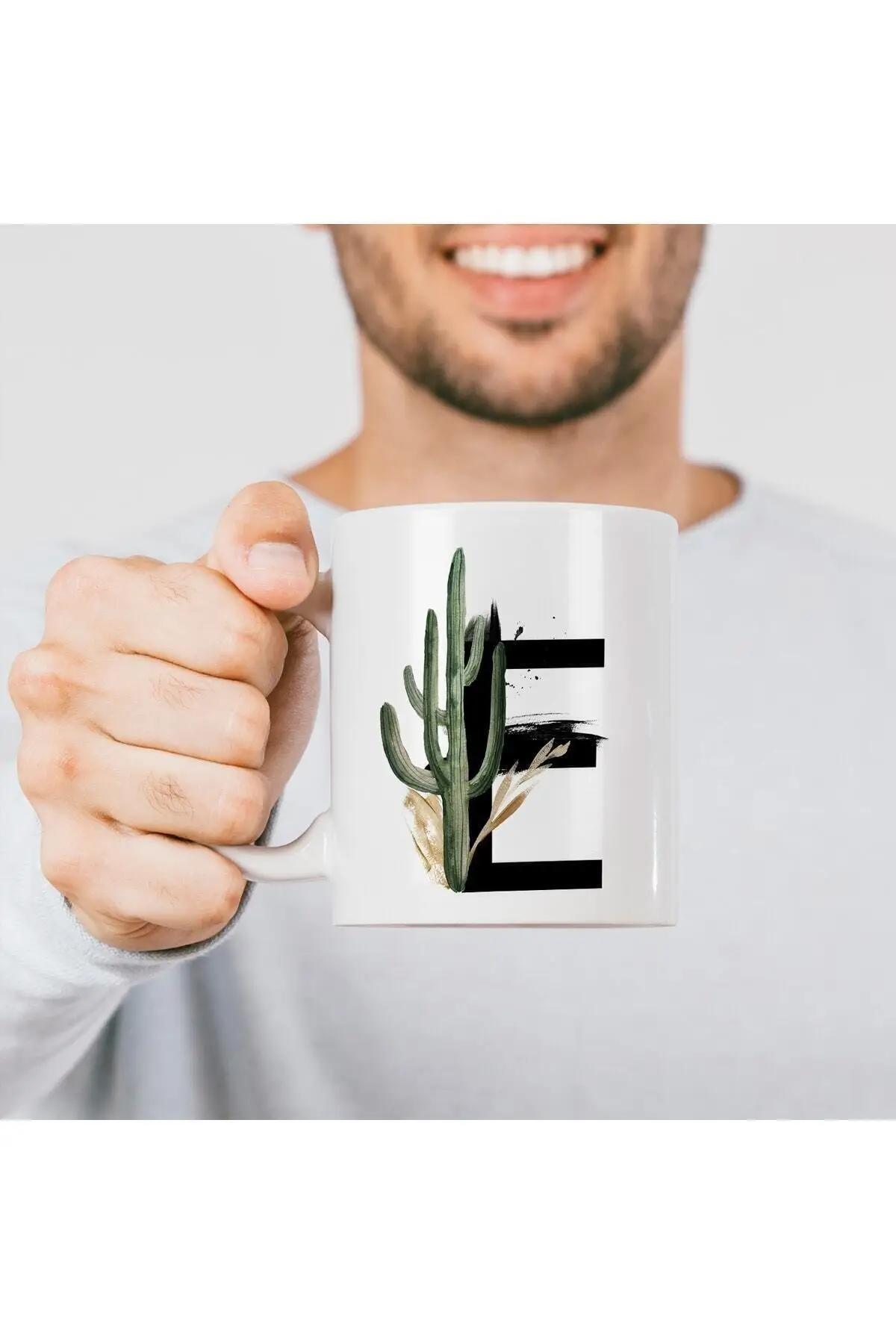 E Letter Design Porcelain Cups Tea and Coffee Mugs Colorful Printed Gift Items Office and Home Decoration Hot Expresso Chocolate