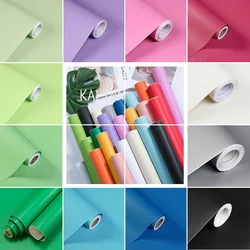 2023 Width Peel and Stick Wallpaper Solid Color Contact Paper Self-Adhesive Sticker Wall Furniture Covering Vinyl Rolls 1-10m