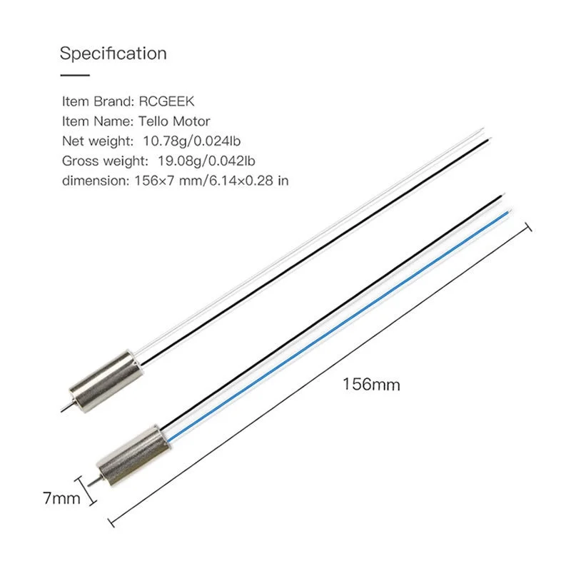 

Electrical Machine Clockwise Motor (CW) and Counterclockwise Motor (CCW) for DJI TELLO for DJI Drone Parts