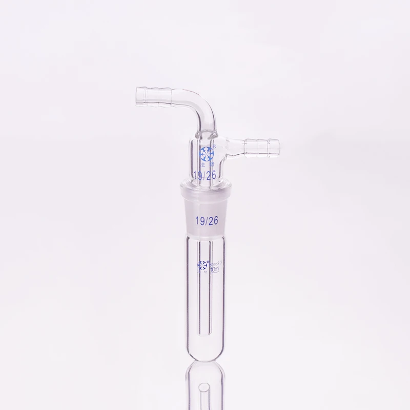 

Hydrazine with ground mouth 19/26,Capacity 10ml,Detachable straight cold hydrazine,Split straight cold trap