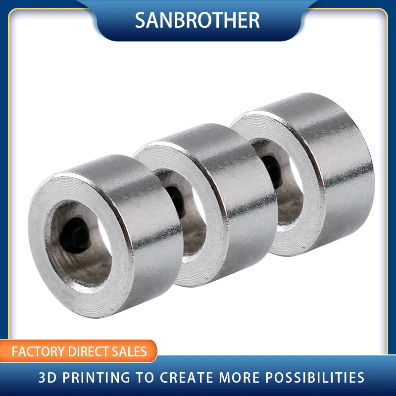 Collar de bloqueo de fuente óptica T8, tornillo de bloqueo, anillo de bloqueo, bloque de bloqueo, columna de aislamiento de 5mm/6mm/8mm para impresora 3D CNC, 5 uds.