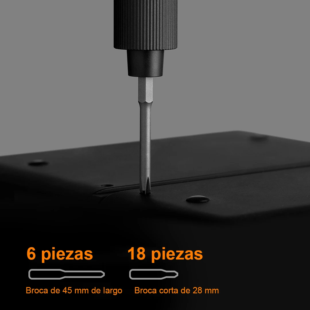 Xiaomi Mijia Elektrischer Präzisions-Schraubendreher, magnetisches Schraubendreher-Set, 2 Gänge Drehmoment, 400+ Schraube S2 Stahl Präzisionsbit – Detail 6