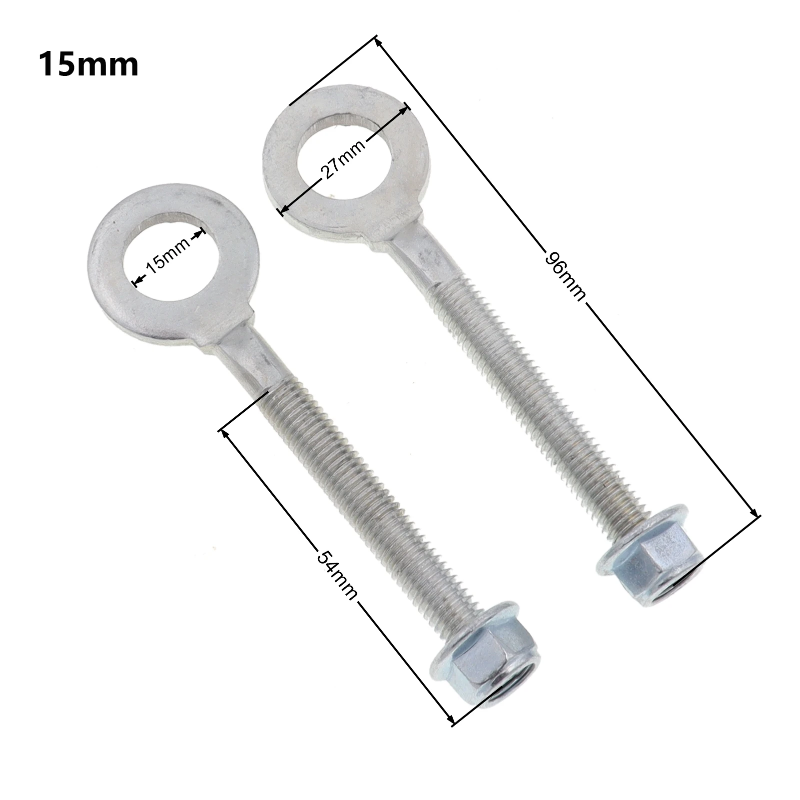 1pair Motorcycle 12mm / 15mm Chain Wheel Axle Tensioner Adjusters For 110cc 125cc 140cc 150cc Quad Trail Pit Dirt Bike ATV